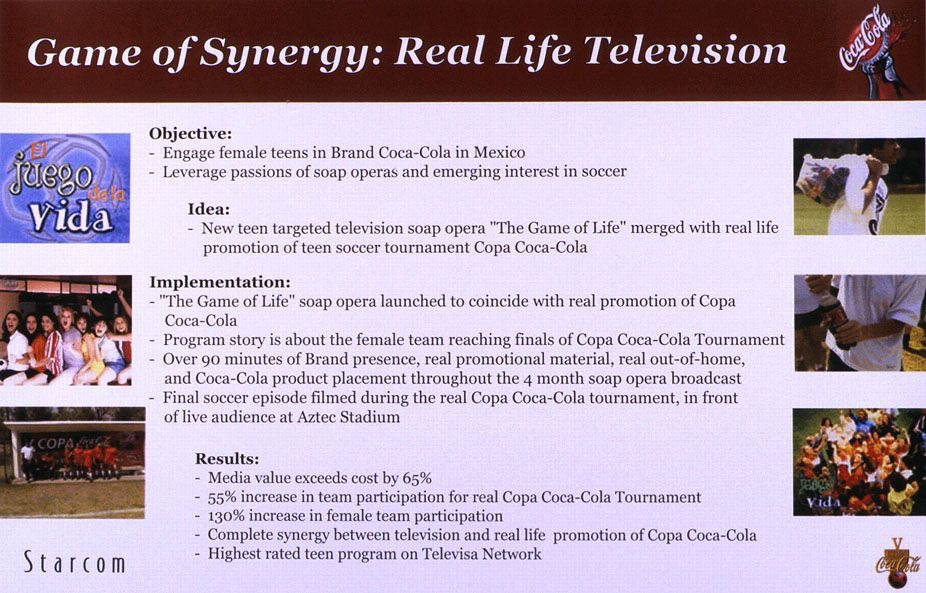 THE GAME OF SYNERGY: REAL-LIFE TV