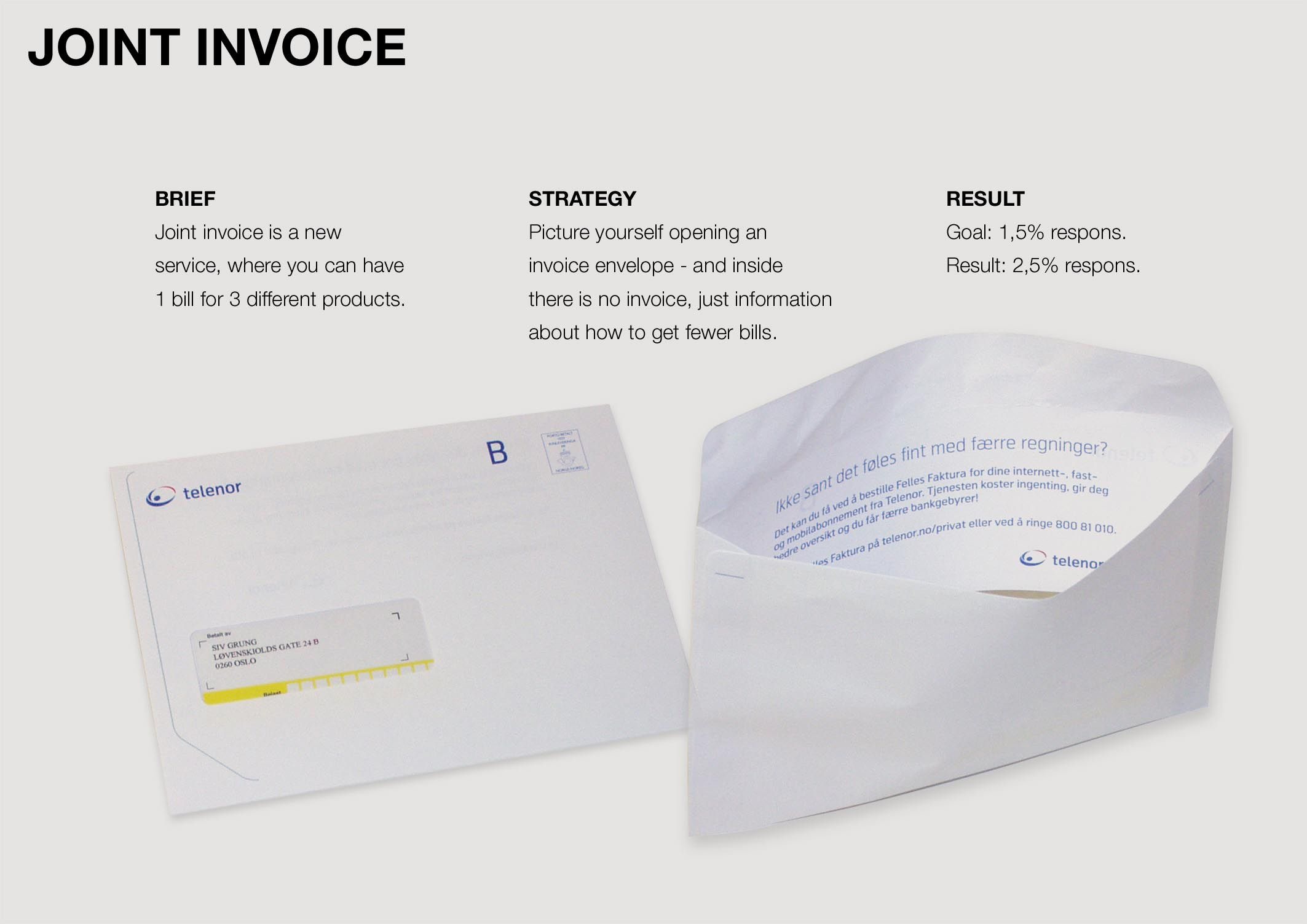 JOINT INVOICING