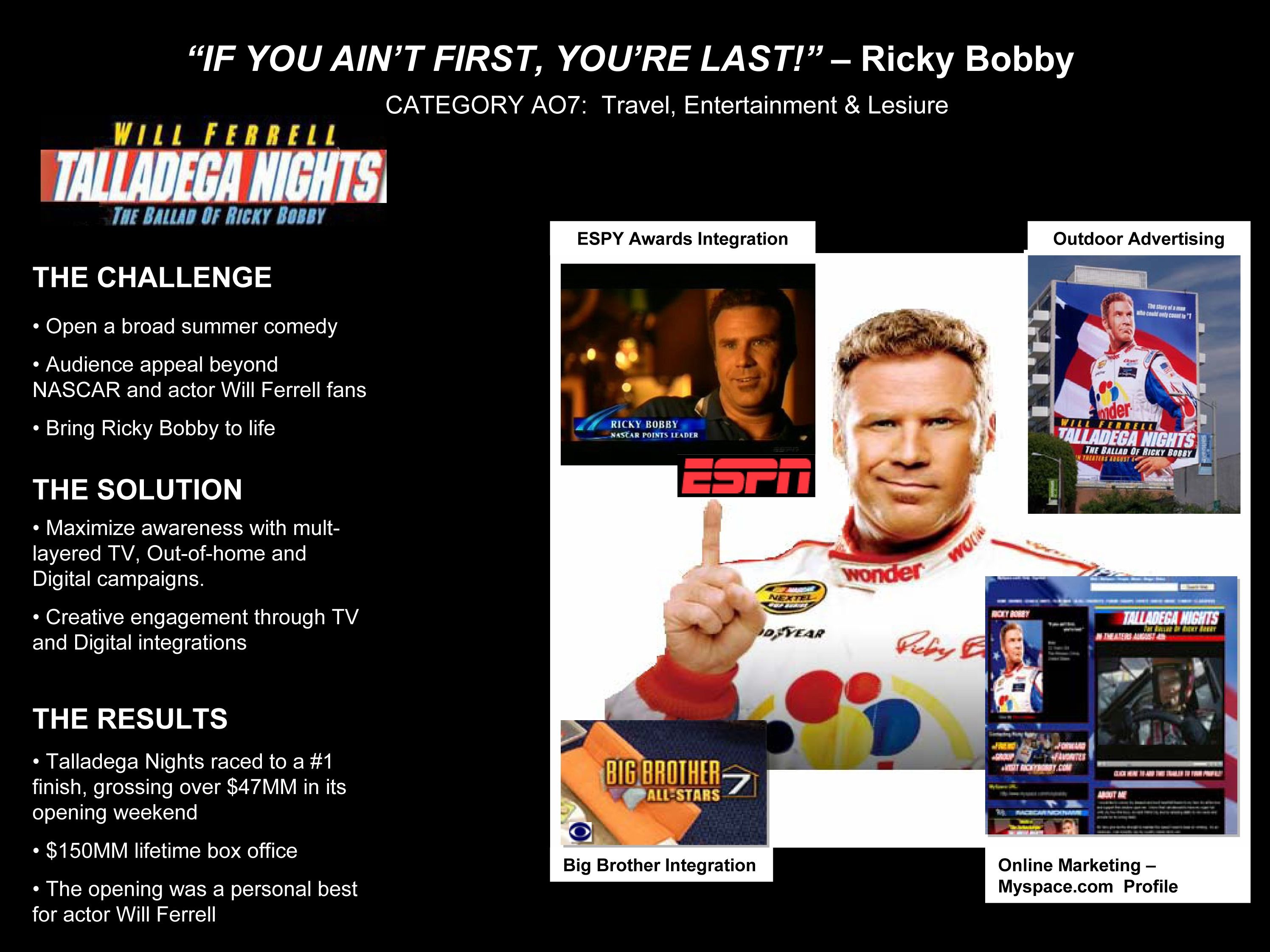 TALLADEGA NIGHTS: THE BALLAD OF RICKY BOBBY MOTION PICTURE