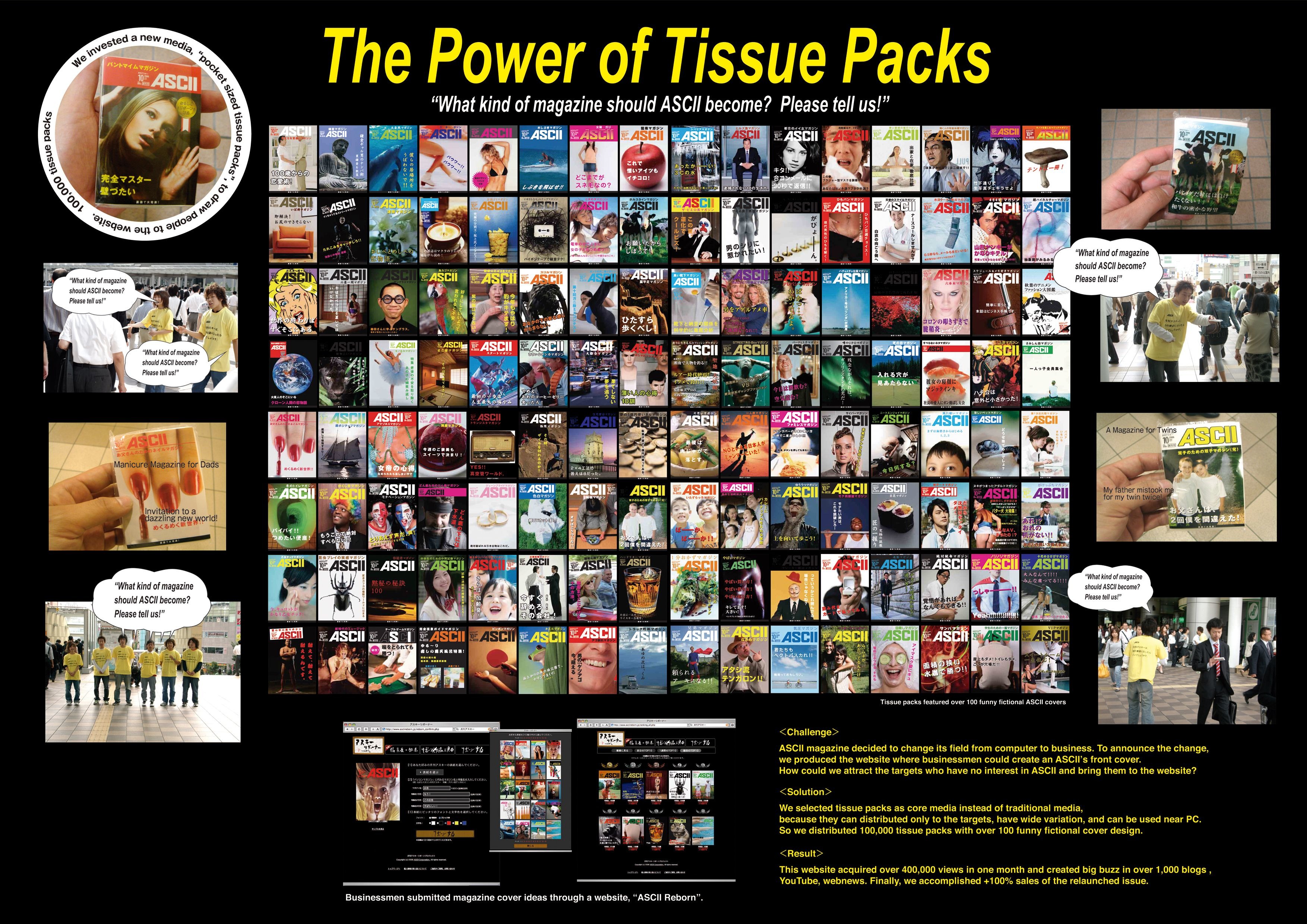 THE POWER OF ASCII TISSUE PACKS