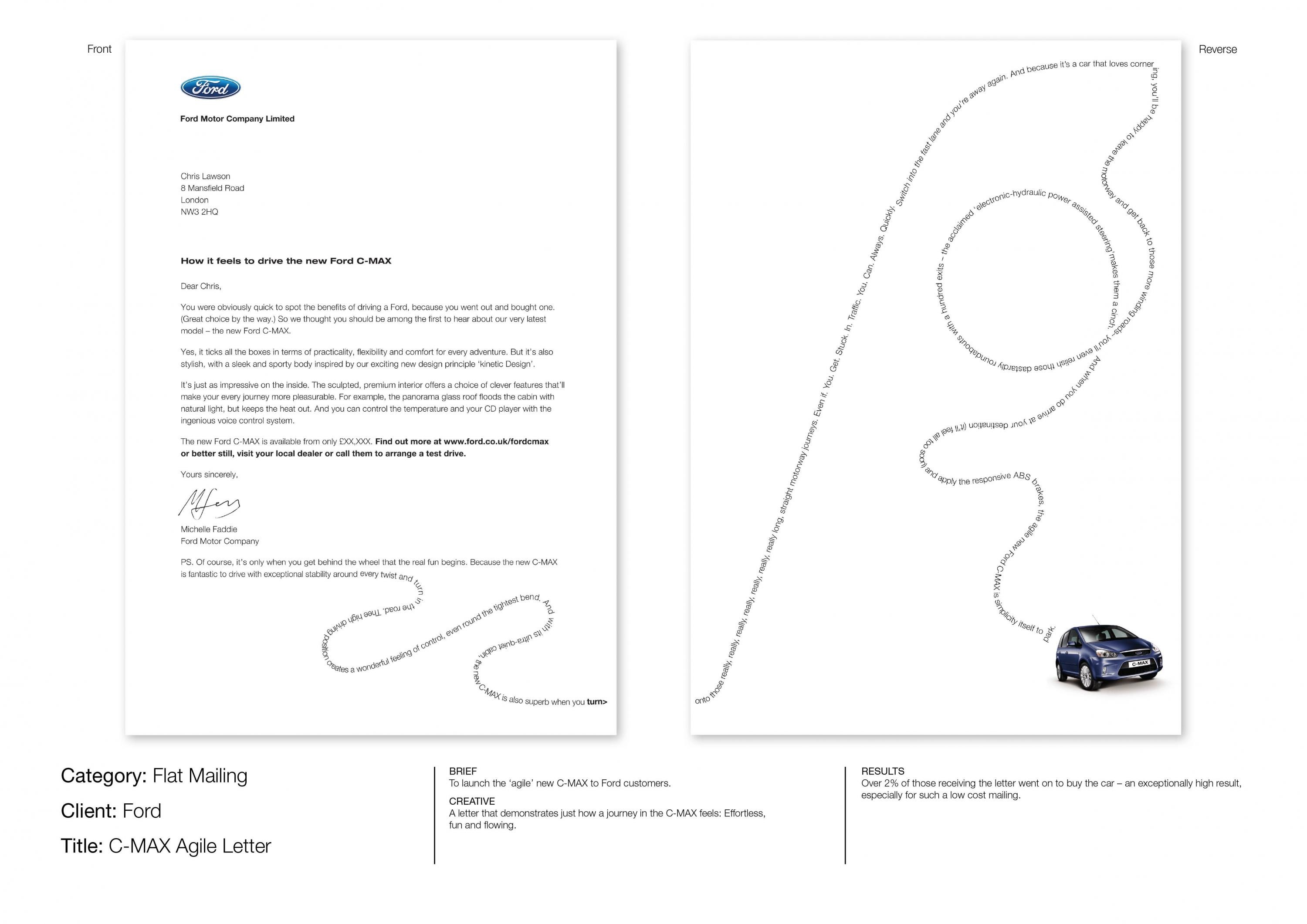 FORD C-MAX MAILING