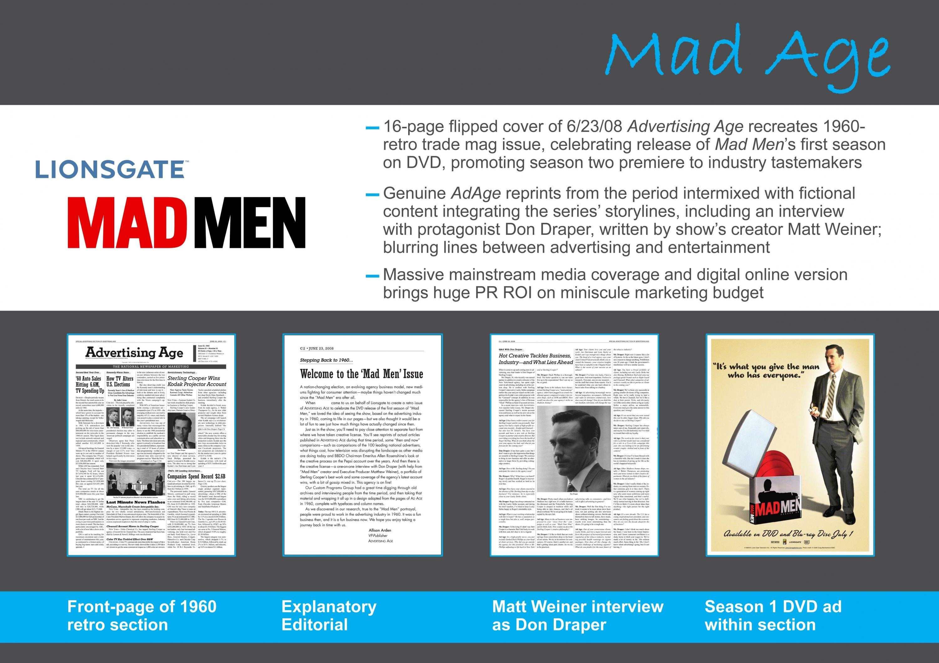 "MAD MEN" DVD SEASON ONE