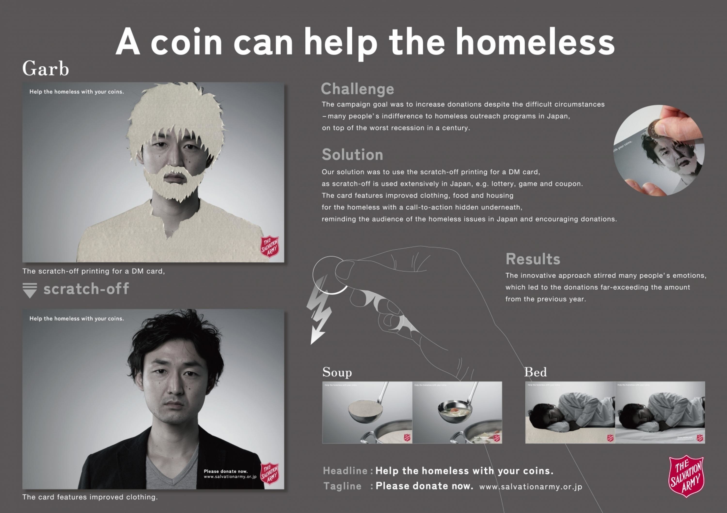 A COIN CAN HELP THE HOMELESS