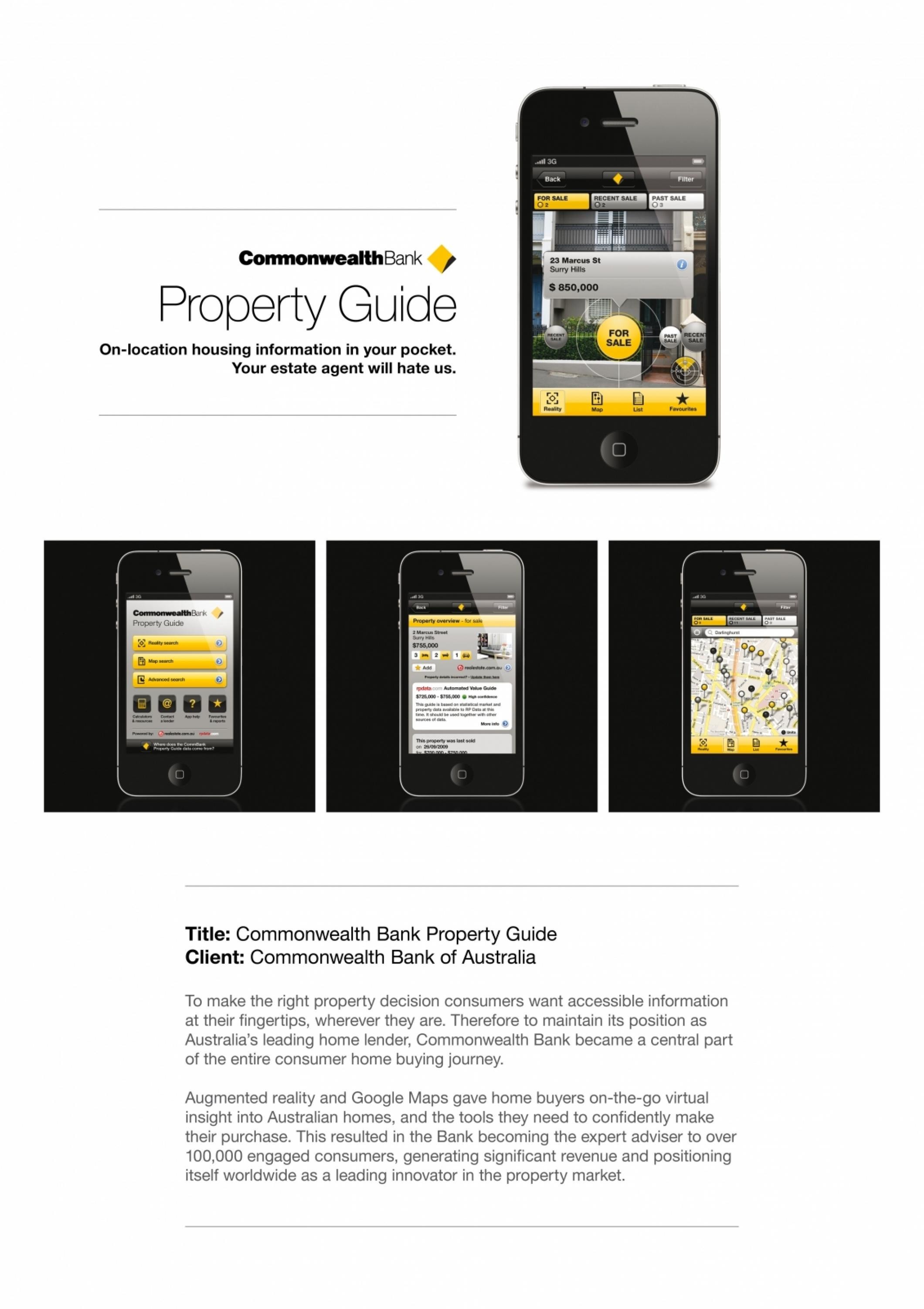 THE COMMBANK PROPERTY GUIDE APPLICATION