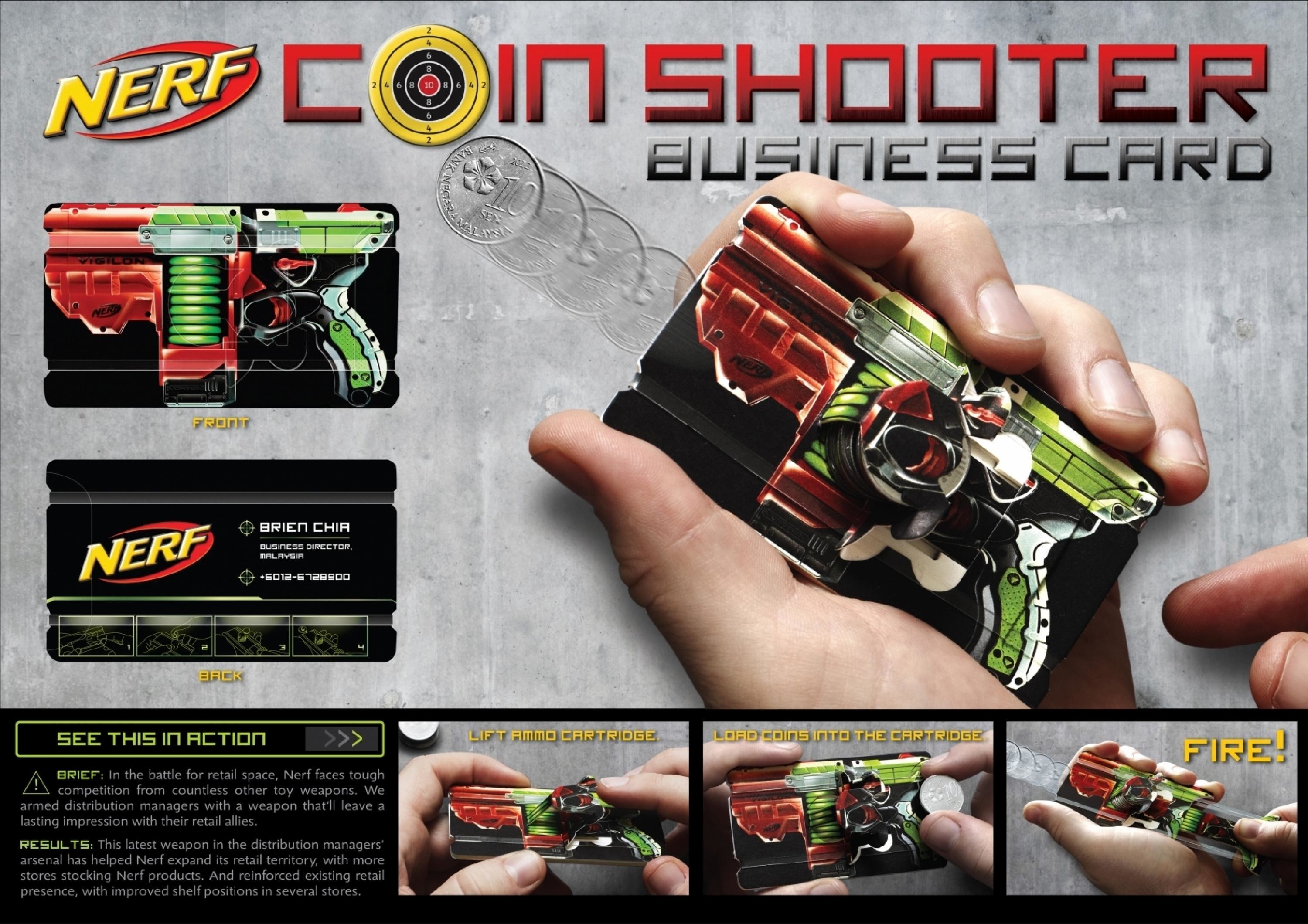 COIN SHOOTER BUSINESS CARD Entry THE WORK