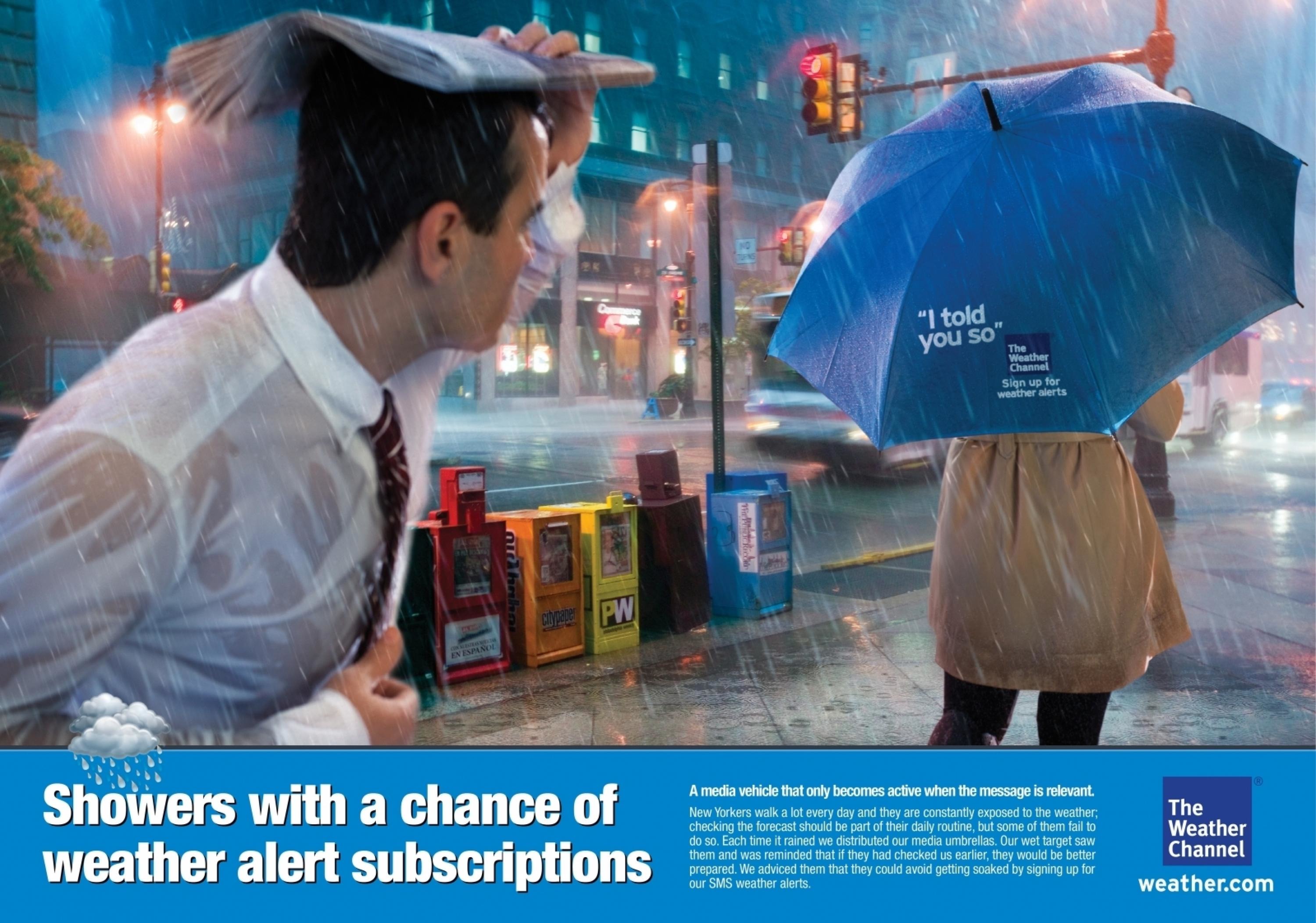 SHOWERS WITH A CHANCE OF WEATHER ALERTS SUBSCRIPTIONS