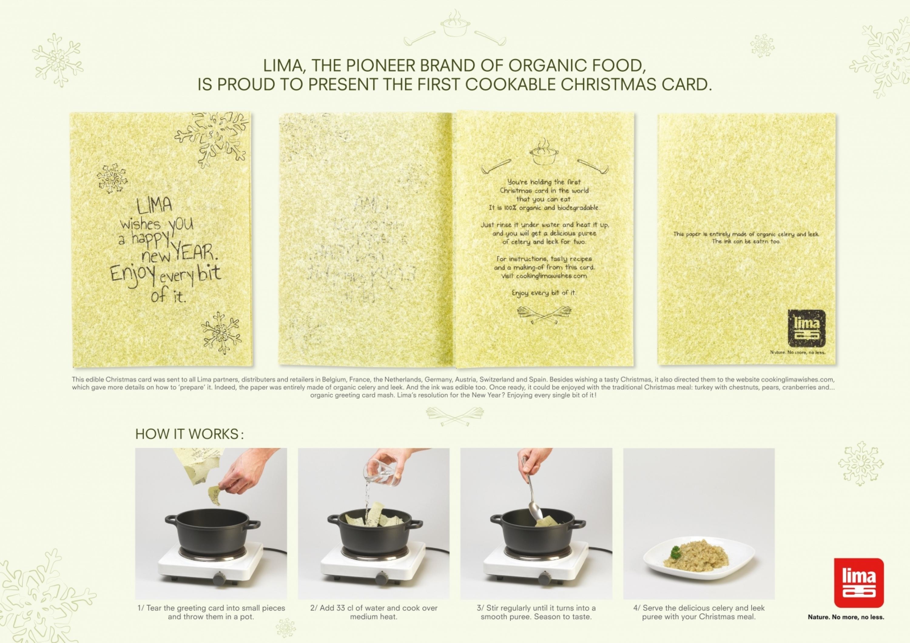 THE FIRST COOKABLE ORGANIC CHRISTMAS CARD
